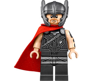 LEGO Thor with Pearl Dark Gray Suit with Helmet and Cape Minifigure