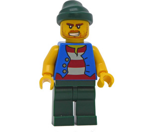 LEGO Tic Tac Toe Pirate met Blauw Vest minifiguur