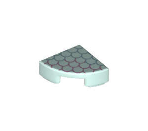 LEGO Tile 1 x 1 Fjerdedel Sirkel med Scales (25269 / 67200)