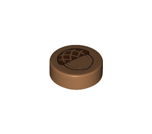 LEGO Tile 1 x 1 Round with Acorn Pattern (35380 / 84554)
