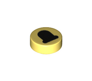 LEGO Tile 1 x 1 Round with Black closed Eye (35380 / 77487)