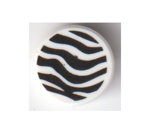 LEGO Tile 1 x 1 Round with Black Zebra Stripes (35380)