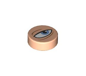 LEGO Tile 1 x 1 Round with Blue Eye (Right) (35380)