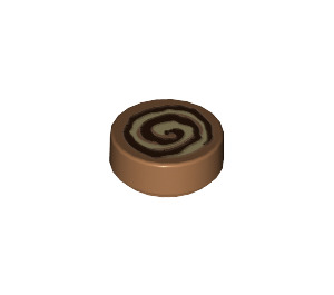 LEGO Tile 1 x 1 Round with Cinnamon Roll (39557 / 98138)