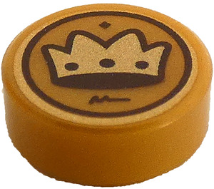 LEGO Tile 1 x 1 Round with Crown Coin (35380 / 84438)