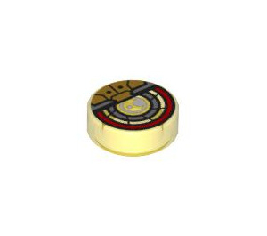 LEGO Tile 1 x 1 Round with Gold Robotic Eye (35380 / 101452)