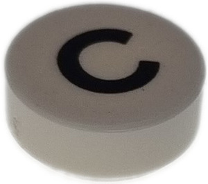 LEGO Tile 1 x 1 Round with Letter C (35380)