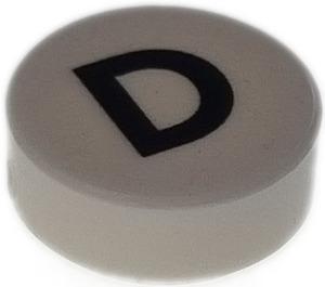 LEGO Tile 1 x 1 Round with Letter D (35380)