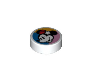 LEGO Tile 1 x 1 Round with Minnie Mouse Face (35380 / 66514)