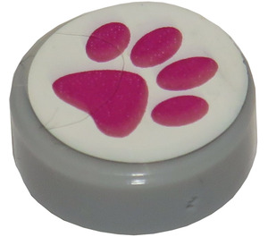 LEGO Tile 1 x 1 Round with Paw Print Sticker (35380)