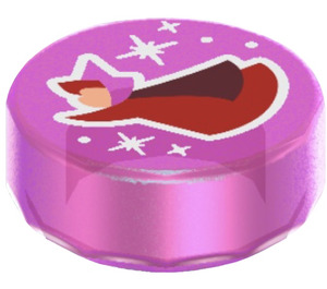 LEGO Tuile 1 x 1 Rond avec Rouge Fairy Godmother Flora (35380)