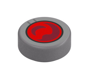 LEGO Tile 1 x 1 Round with Red Lens print (35380)