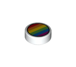 LEGO Tile 1 x 1 Round with Six Rainbow Stripes (35380 / 68350)