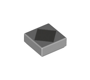 LEGO Tile 1 x 1 with Gray Diamond Square with Groove (3070 / 79884)