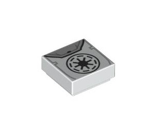LEGO Fliese 1 x 1 mit Imperial Logo mit Nut (3070 / 100514)