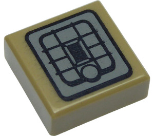 LEGO Tile 1 x 1 with Jetpack Decoration with Groove (3070 / 25446)