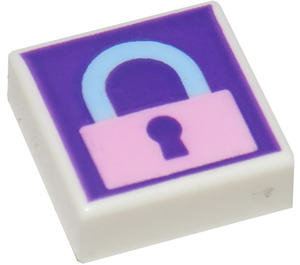 LEGO Tile 1 x 1 with Locked Padlock with Groove (3070)