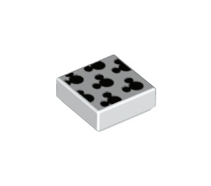 LEGO Tile 1 x 1 with Mickey Mouse Heads with Groove (3070 / 83087)