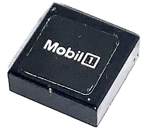 레고 타일 1 x 1 ~와 함께 MOBIL 1 상표 그루브와 함께 (3070)