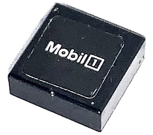LEGO Tile 1 x 1 with MOBIL 1 Sticker with Groove (3070)