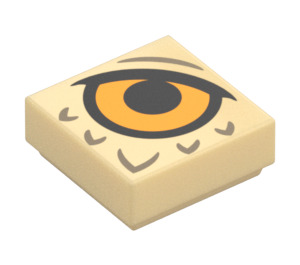 LEGO Tile 1 x 1 with Orange Eye with Groove (3070 / 109141)