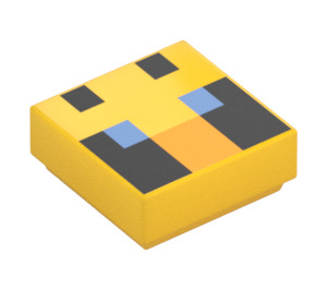 LEGO Tile 1 x 1 with Passive Bee Face with Groove (3070 / 76971)