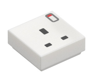 LEGO Tile 1 x 1 with Plug Socket and Switch with Groove (3070 / 109290)