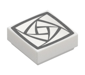 LEGO Tile 1 x 1 with Silver squares with Groove (3070 / 104952)