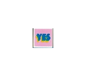 LEGO Tile 1 x 1 with "YES" with Groove (3070)