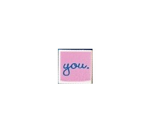 LEGO Tile 1 x 1 with "you." with Groove (3070)
