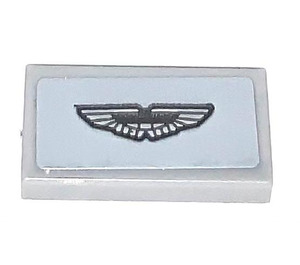 LEGO Tile 1 x 2 with Aston Martin Emblem Sticker with Groove (3069)