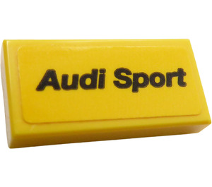 LEGO Tile 1 x 2 with Audi Sport Sticker with Groove (3069)