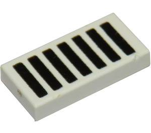 LEGO Tile 1 x 2 with Black Grille with Groove (3069)