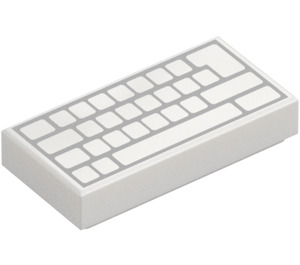 LEGO Fliese 1 x 2 mit Blank PC Keyboard mit Nut (73688 / 100218)