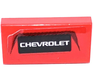 LEGO Tile 1 x 2 with Chevrolet Logo Sticker with Groove (3069)