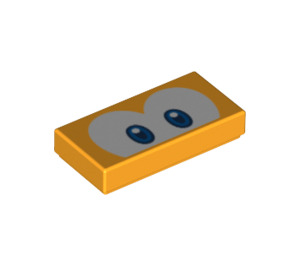 LEGO Tile 1 x 2 with Eyes with Blue with Groove (68907 / 68971)