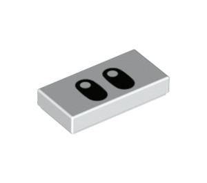 LEGO Tile 1 x 2 with Foo Eyes with Groove (3069 / 76905)