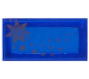 LEGO Tile 1 x 2 with Gold Stars with Groove (3069 / 83954)
