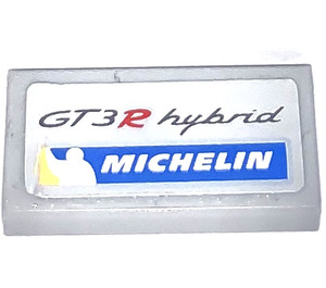 LEGO Tile 1 x 2 with GT3R hybrid Michelin Sticker with Groove (3069)