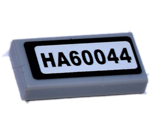 LEGO Tile 1 x 2 with HA60044 License Plate Sticker with Groove (3069)