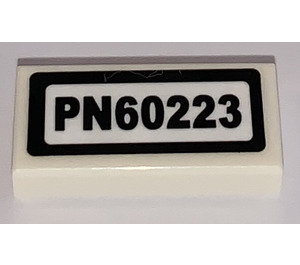 LEGO Tile 1 x 2 with License Plate PN60223 Sticker with Groove (3069)