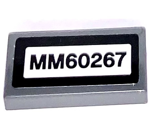 LEGO Tile 1 x 2 with MM60267 License Plate Sticker with Groove (3069)