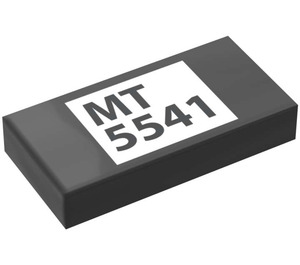 LEGO Fliese 1 x 2 mit 'MT 5541' Aufkleber mit Nut (3069)