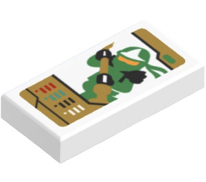 LEGO Tuile 1 x 2 avec Ninjago Trading Card Lloyd Autocollant avec rainure (3069)