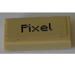 LEGO Tile 1 x 2 with "Pixel" Sticker with Groove (3069)