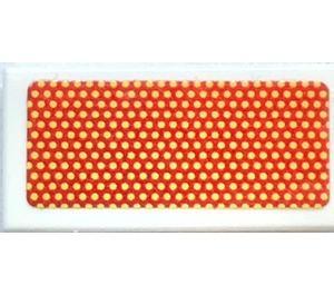LEGO Tile 1 x 2 with reflector pattern Sticker with Groove (3069)