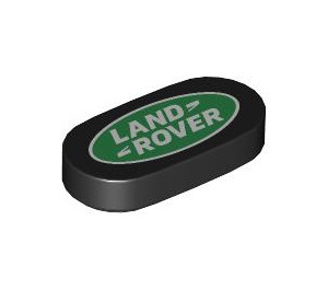 LEGO Tile 1 x 2 with Rounded Ends with 'Land Rover' (1126 / 103835)
