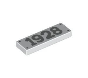 LEGO Tuile 1 x 3 avec "1928" (60336 / 63864)