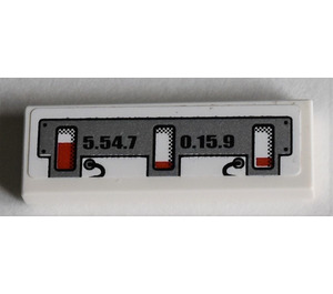 레고 타일 1 x 3 ~와 함께 '5.54.7' 그리고 '0.15.9' 상표 (63864)