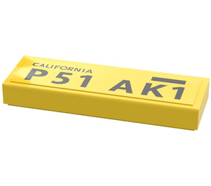LEGO Tile 1 x 3 with 'CALIFORNIA P51 AK1' Sticker (63864)